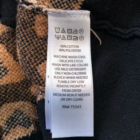 Rachel Zoe Leopard Print Zip Up Cotton Blend Sweater Jacket XS - Picture 7 of 8